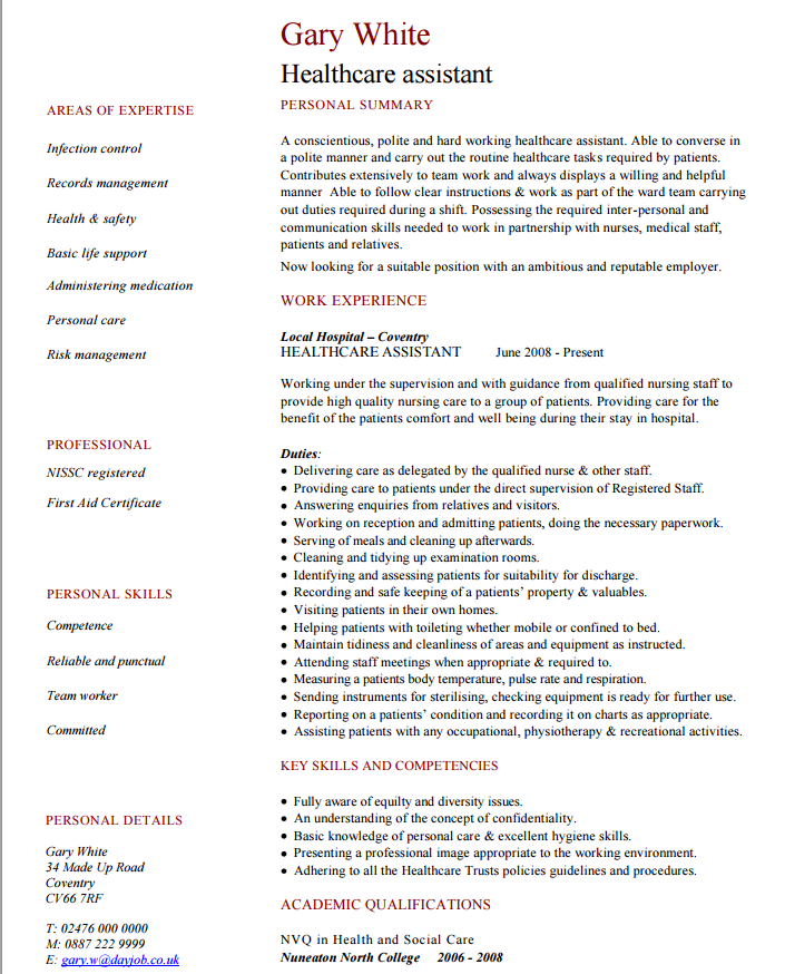 Health Care Assistant Job Description And Opportunities New Health 